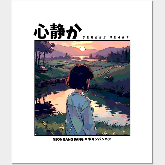 Lofi Landscape Anime Aesthetic Wall Art by Neon Bang Bang